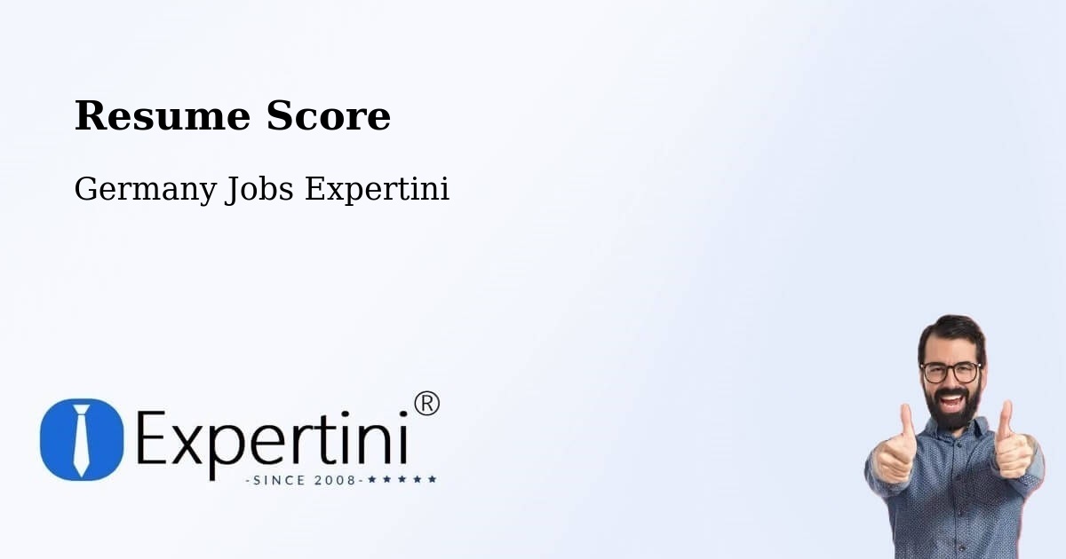 Resume Score & Job Description Match Tool – Nienstädt - Germany Jobs Expertini
